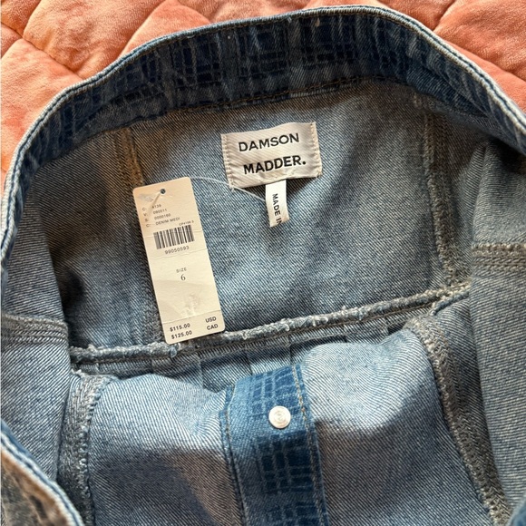 Damsom Madder EloiseBlue Strapless peplum Denim Top NWT Size 6 - Picture 8 of 9